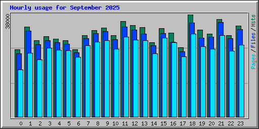 Hourly usage for September 2025