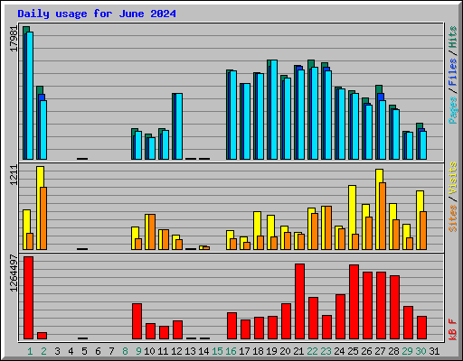 Daily usage for June 2024
